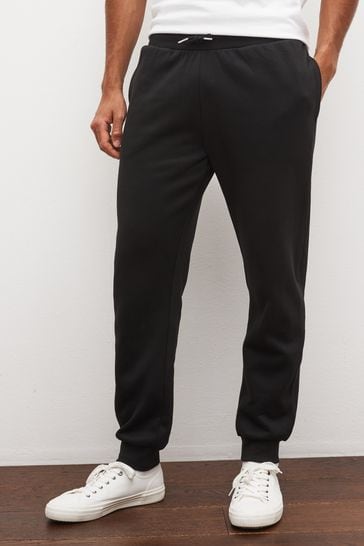 Pantalones de chándal negros con bajo ajustado