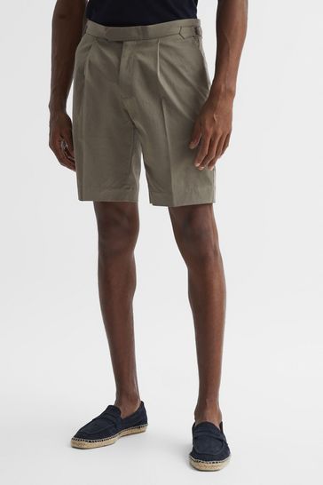 Reiss Khaki Shore Side Adjuster Shorts