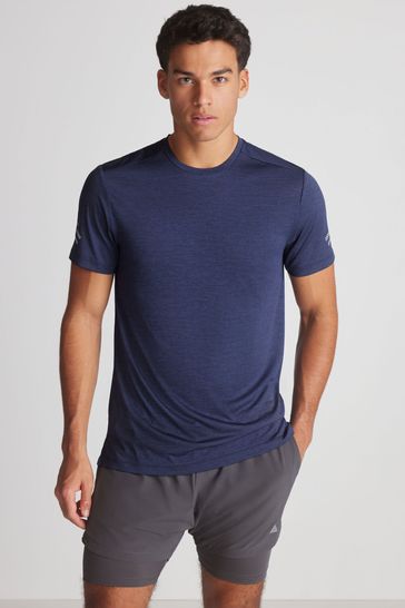 Navy Blue Short Sleeve Tee Active Gym & Training T-Shirt