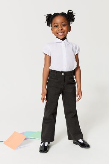 Bienzoe Girl's School Uniforms High Tech Durable Adjust Waist Pants Grey 14  - Walmart.com