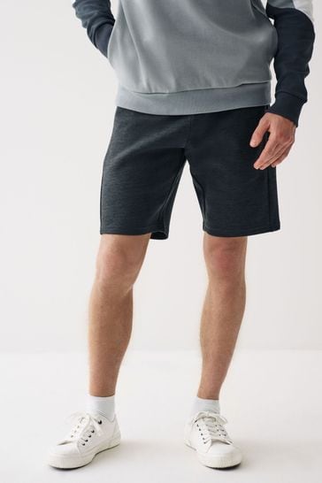 Charcoal Grey Jersey Shorts With Zip Pockets