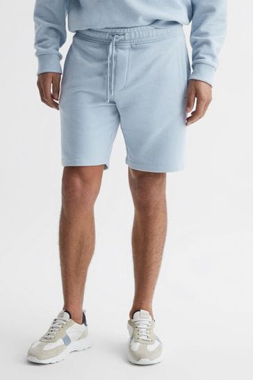 Reiss Ice Blue Henry Garment Dye Jersey Shorts