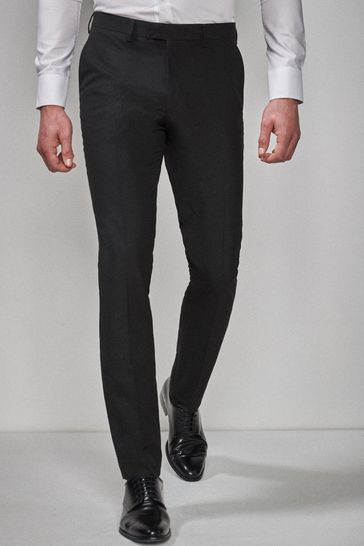 Buy Black Slim Tuxedo Suit Trousers from Next Singapore