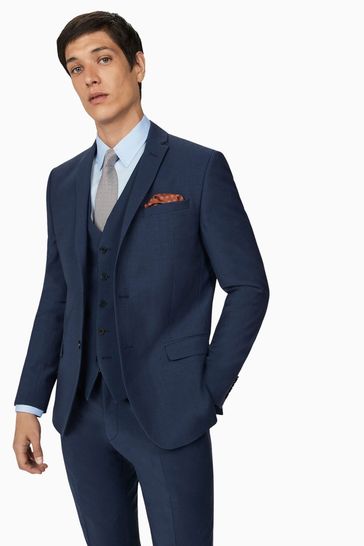 Ted Baker Blue Premium Panama Slim Suit: Jacket