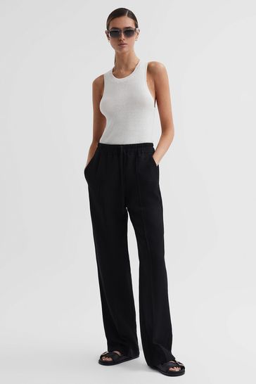 Wide leg hot sale linen trousers