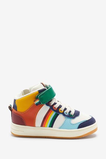 Little Bird by Jools Oliver Rainbow Younger High Top Trainers