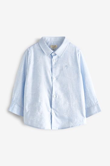 River Island Boys Blue Jacquard Shirt