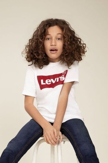 ® Levi's camiseta blanca Batwing Kids