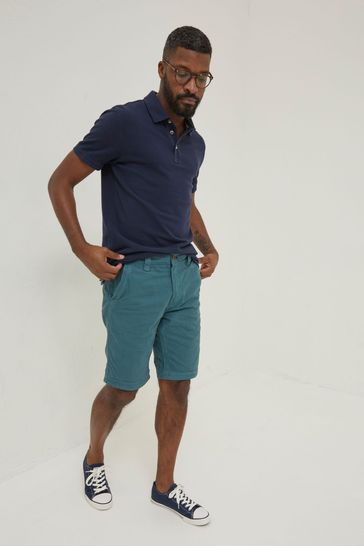 Buy FatFace Blue Cove Flat Front Shorts from Next Luxembourg