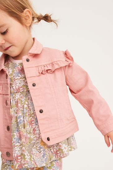 Pink denim jacket baby girl top