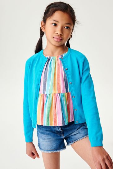 Blue button 2025 up cardigan