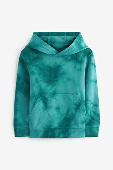 Blue and green tie dye hoodie outlet