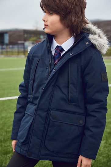 Blue parka discount coat