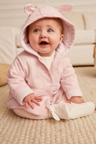 Pink Hooded Baby Jacket (0mths-2yrs)