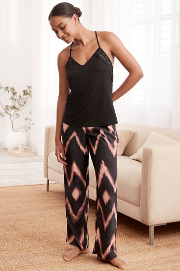 Black tie pajamas sales
