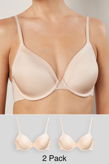 Buy Nude Light Pad Full Cup Smoothing T-Shirt Bras 2 Pack from Next Turkey