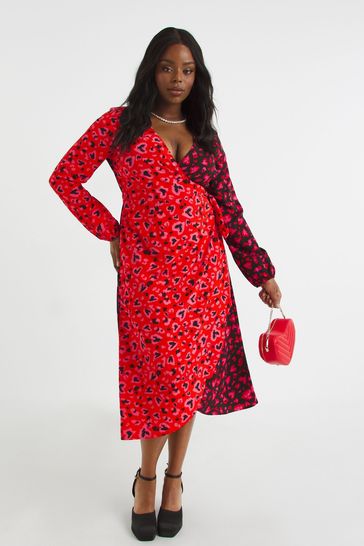 Mixed leopard on sale print dress