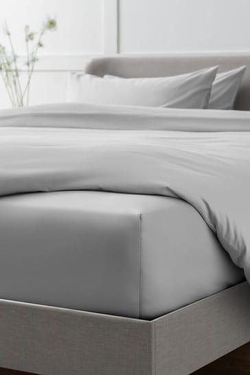 Silver Grey Collection Luxe 400 Thread Count Deep Fitted 100% Egyptian Cotton Sateen Deep Fitted Sheet