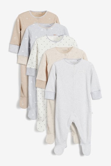 Buy 5 Pack Printed Baby Sleepsuits (0mths-3yrs) from Next Saudi Arabia