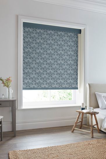 Laura Ashley Blue Musica Made To Measure Roller Blind