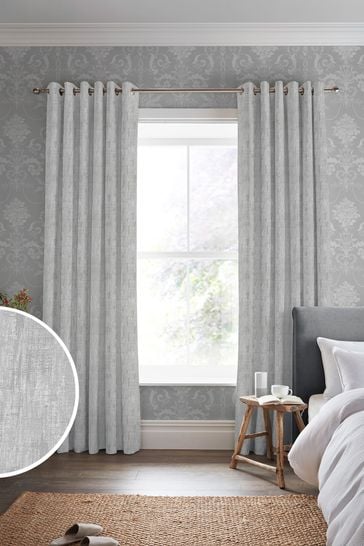 Laura Ashley Silver Whinfell Made to Measure Curtains