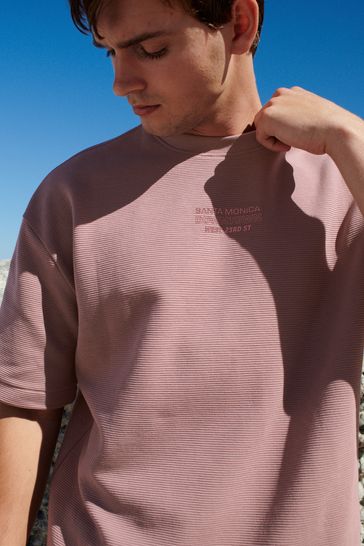 Pink Relaxed Fit Graphic Heavyweight T-Shirt