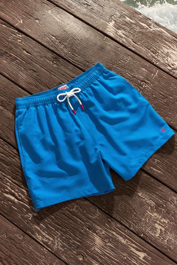 Cobalt Blue Palm Logo Essential Swim Shorts