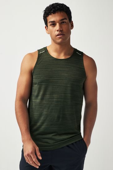 Khaki Green Active Mesh Gym Vest