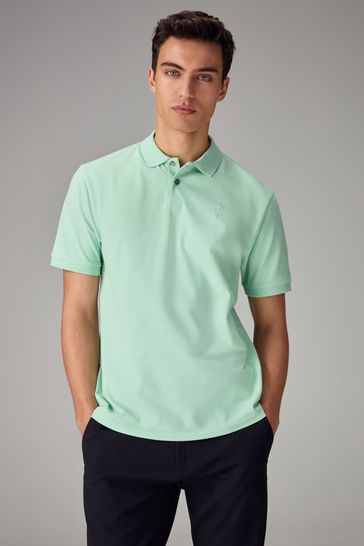 Green Mint Regular Fit Pique Polo Shirt