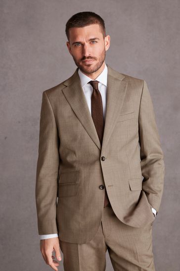 Stone Slim Fit Signature Wool Suit: Jacket