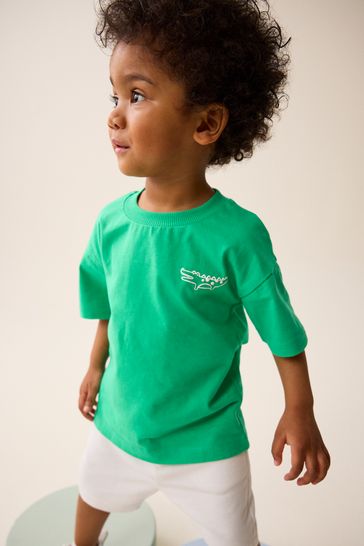 Jade Green Simple Short Sleeve T-Shirt (3mths-7yrs)