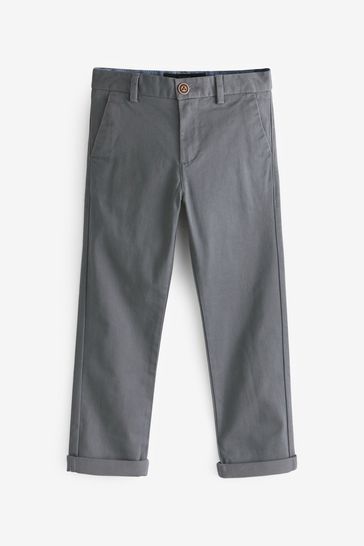 Charcoal Grey Regular Fit Stretch Chino Trousers (3-17yrs)