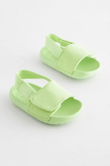 Fluro Green Baby Slider Sandals (0-24mths)