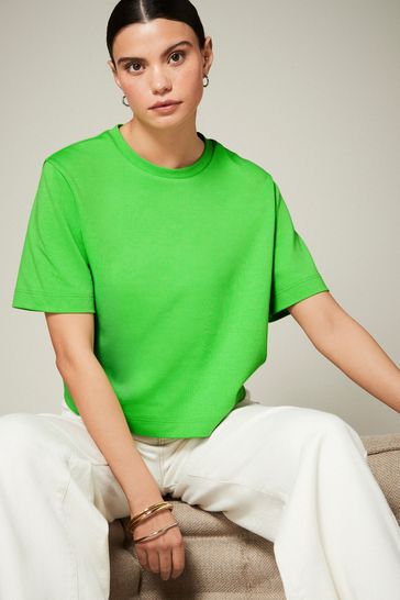 Green Heavyweight Short Sleeve Crew Neck T-Shirt
