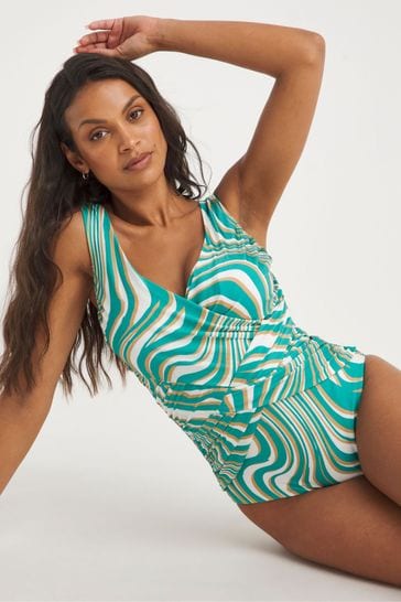 Simply Be Green Magisculpt Illusion Longer Length Swimsuit