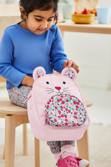 JoJo Maman Bébé Pink Mouse Character Backpack