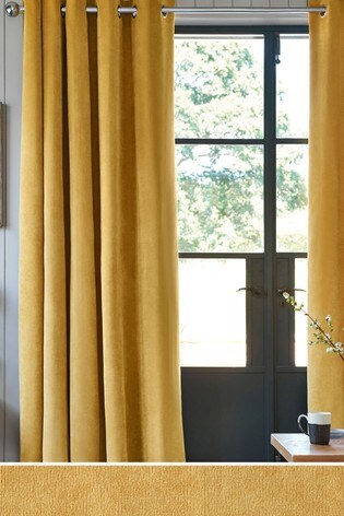 Buy Soft Velour Eyelet Lined Curtains From The Next Uk