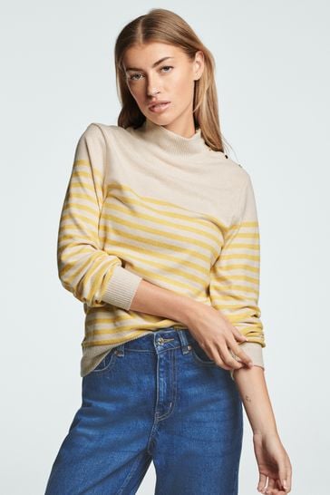 High neck stripe top online