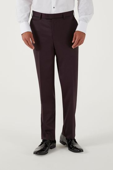 Skopes Maxwell Burgundy Red Tailored Fit Suit Trousers
