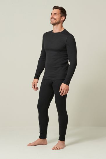 Buy Black Thermal Long Sleeve Set from Next USA