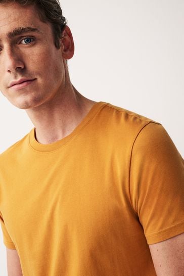 Yellow Amber Essential Crew Neck T-Shirt