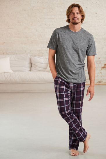 Grey/Plum Purple Motionflex Cosy Pyjamas Set