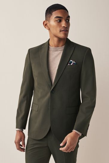 Green Two Button Suit Jacket
