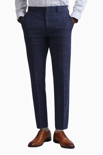 Ted Baker Tailoring Slim Fit Blue Chelia Check Trousers