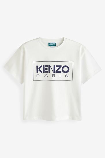 Buy Kenzo Kids Cream Logo Unisex T Shirt from Next Austria