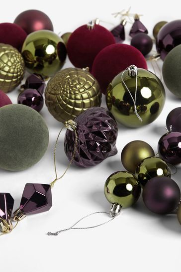Purple baubles clearance