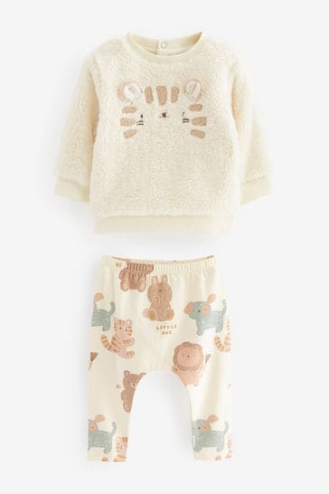 Cream Character Baby Cosy Fleece Sweatshirt And Leggings 2 Piece Set (0mths-2yrs)