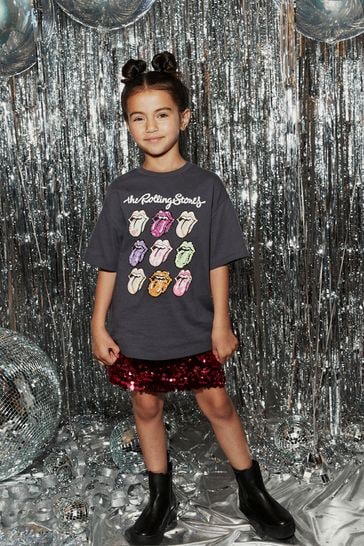 Charcoal Grey Rolling Stones Oversized T-Shirt (3-16yrs)