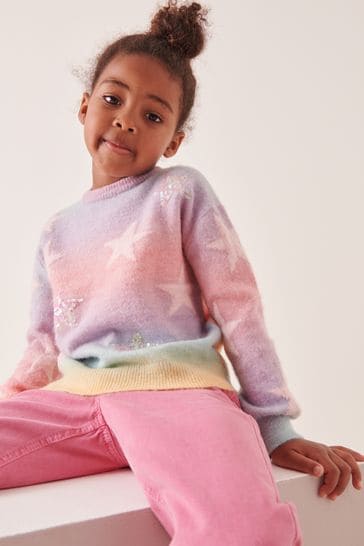 Rainbow Knitted Jumper (3-16yrs)
