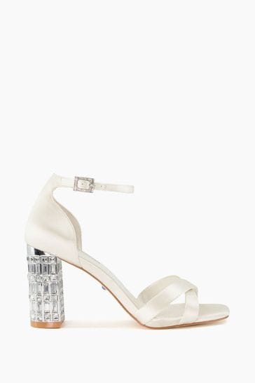 Crystal block heel sandals top